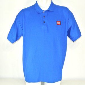 LEGO Legoland Employee Uniform Polo Shirt Blue NEW Size M Medium